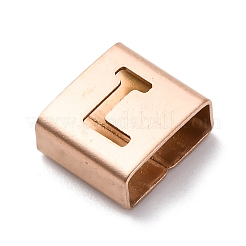 Ion Plating(IP) 304 Stainless Steel Square Slide Charms&nbsp;STAS-L132-23L-RG
