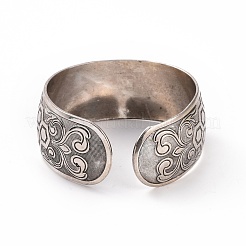 Bohemia Tibetan Style Alloy Thick Open Cuff Bangle for Women&nbsp;BJEW-E002-01AS-07