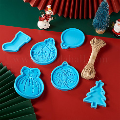 6Pcs Pendant Silicone Molds&nbsp;DIY-BG0001-60