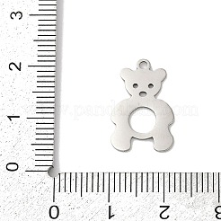 ステンレスペンダント201個  クマのチャーム  ステンレス鋼色  18x11.5x1mm  穴：1.4mm&nbsp;STAS-F316-21P