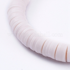 Handmade Polymer Clay Heishi Beads Stretch Bracelets&nbsp;BJEW-JB05086