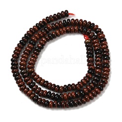 天然石マホガニーオブシディアンビーズ連売り  ロンデル  4x2~2.5mm  穴：1mm  約164個/連  15.04''（38.2センチメートル）&nbsp;G-K343-C50-01