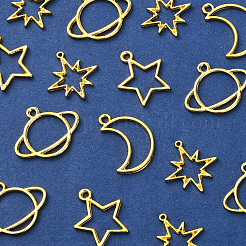 20Pcs 4 Style Alloy Open Back Bezel Pendants&nbsp;PALLOY-CJ0002-11