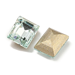 ガラスラインストーンカボション  フラットバック＆バックメッキ  多面カット  長方形  光azore  8x6x3mm&nbsp;RGLA-L029-15C-161