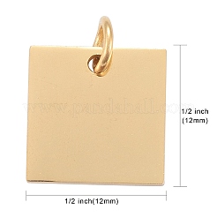 304 Stainless Steel Stamping Blank Tag Charms&nbsp;STAS-I311-28G