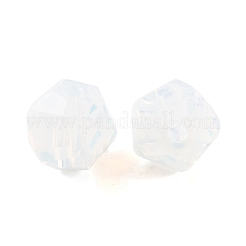 ガラス k9 ガラス  模造オーストリアクリスタルビーズ  多面カット  ナゲット  ホワイト  8x8mm  穴：1mm&nbsp;GLAA-H024-11B-04