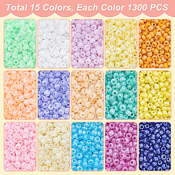 ガラスシードビーズ  セイロン  ラウンド  ミックスカラー  2mm  穴：1mm  約1300pcs / 20g /コンパートメント  約19500個/箱&nbsp;SEED-PH0012-06