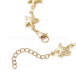304 Stainless Steel Starfish Link Chains Bracelets for Women&nbsp;BJEW-JB13429