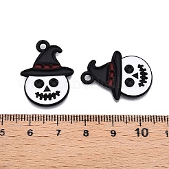 Halloween Theme Spray Painted Alloy Enamel Pendants&nbsp;ENAM-T020-09C