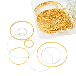 80Pcs 8 Style Brass Linking Rings&nbsp;KK-FS0001-15