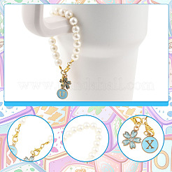 26Pcs Imitated Pearl Acrylic & Alloy Enamel Cup Handle Charms&nbsp;HJEW-FS00095