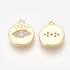Brass Cubic Zirconia Charms&nbsp;KK-S350-276