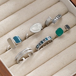 Alloy Open Cuff Rings Sets&nbsp;PW-WG1DCCB-01
