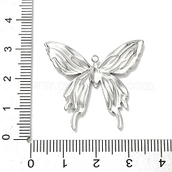 304ステンレスペンダント  蝶のチャーム  ステンレス鋼色  29.5x32x2mm  穴：1.6mm&nbsp;STAS-L301-12P