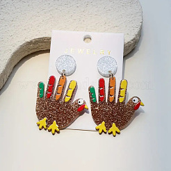 Acrylic Stud Dangle Earrings&nbsp;FS-WGB16BF-01