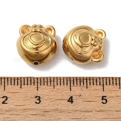 イオンプレーティング（IP）304ステンレスビーズ  クマ  ゴールドカラー  13x12.5x8mm  穴：1mm&nbsp;STAS-K285-26G