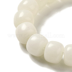 Round Natural White Jade Stretch Bracelets&nbsp;BJEW-B080-34A