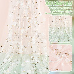 Flower Pattern Milk Fiber Mesh Fabric&nbsp;DIY-WH0888-09A