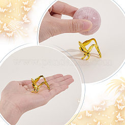 合金製水晶玉ホルダー  ブランチ  ゴールドカラー  29.5x33x26mm&nbsp;ODIS-WH0007-59B-G