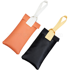 2個 2色 PVCイミテーションレザー眼鏡ケース  長方形  ミックスカラー  320mm  バッグ：185x90x4mm  1pc /カラー&nbsp;ABAG-CN0001-65