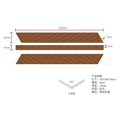 松材のスロット付きディスプレイスタンド  グリーティングカードディスプレイ用  ココナッツブラウン  33x3.8x1.8cm。2個/セット&nbsp;ODIS-WH0079-004