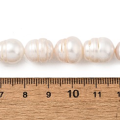 天然養殖淡水パールビーズ連売り  ライス  グレードAB  古いレース  11~12mm  穴：0.5mm  約29個/連  13.98''（35.5センチメートル）&nbsp;PEAR-I007-01I-01A