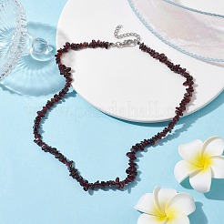 天然氷黒曜石チップビーズネックレス  ステンレス鋼色  15.94~15.98インチ（40.5~40.6cm）&nbsp;NJEW-JN04615-01