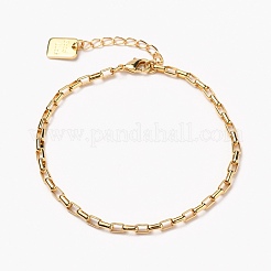 Brass Box Chain Bracelets&nbsp;BJEW-H537-03G