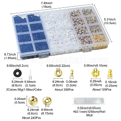 DIY ラウンド/フラットラウンドポリマー粘土 & CCB プラスチックビーズブレスレット作成キット  ミックスカラー  6x0.5~5mm  穴：1.5~2.2mm&nbsp;DIY-FS0007-66