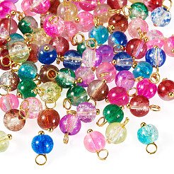 90Pcs 9 Style Glass Pendants&nbsp;PALLOY-TAC0295