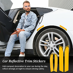 4 Sets 2 Styles Waterproof Epoxy Resin Reflective film Car Stickers&nbsp;FIND-GA0003-47B