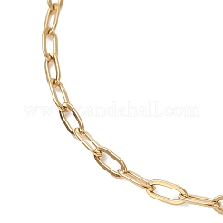2.5mm 304ステンレススチールペーパークリップチェーンブレスレットの作り方  ゴールドカラー  6-3/4インチ（17cm）&nbsp;AJEW-JB01403