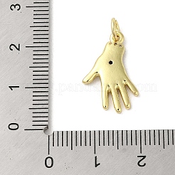 Rack Plating Brass Micro Pave Cubic Zirconia Pendants&nbsp;KK-C052-26G