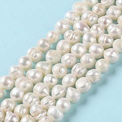 Natural Cultured Freshwater Pearl Beads Strands&nbsp;PEAR-E018-08