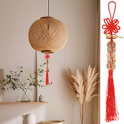 4Pcs Polyester Tassel & Chinese Knot Pendant&nbsp;HJEW-UN0001-31