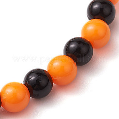 Halloween 6mm Round Plastic Beaded Stretch Bracelets for Women Men&nbsp;BJEW-JB10573