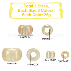 ガラスシードビーズ  ラウンド  混合スタイル  ミックスカラー  2~4mm  穴：1~1.5mm  600 G /セッティング&nbsp;SEED-PH0001-24