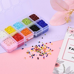 8000Pcs 10 Colors 12/0 Glass Seed Beads&nbsp;SEED-YW0001-33A