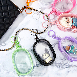 7Pcs 7 Colors Oval Transparent PVC Packaging Bags&nbsp;DIY-FH0007-66