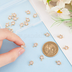 20Pcs Brass Pave Clear Cubic Zirconia Links&nbsp;KK-GO0001-95