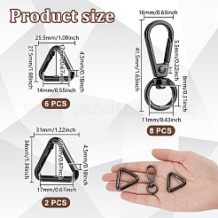 8Pcs Zinc Alloy Swivel Clasps&nbsp;FIND-GA0005-37B