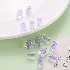透明なアクリルビーズ  コラム  ライラック  10x7.5mm  穴：1.8mm  約524個/276g&nbsp;LS-TACR-S154-17A-47