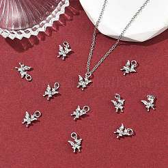 SHEGRACE Brass Micro Pave Clear Cubic Zirconia Charms&nbsp;XGRQ4N912-724P