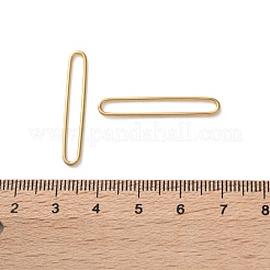 イオンプレーティング（IP）304ステンレス鋼リンクリング  オーバル  18KGP本金メッキ  30x5x1mm  内径：27.5x3mm&nbsp;X-STAS-C114-10G