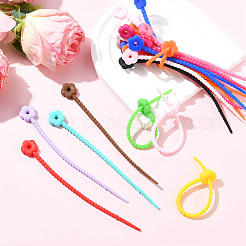 30Pcs Flower Shape Silicone Cable Zip Ties&nbsp;AJEW-YW0002-05