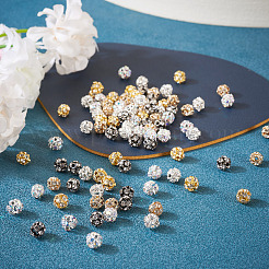 100Pcs 5 Colors Brass Rhinestone Beads&nbsp;KK-TA0002-11A