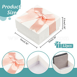 Square Cardboard Paper Jewelry Set Storage Boxes&nbsp;LS-CON-WH0086-097C