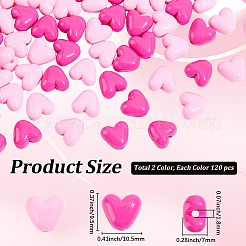 240Pcs 2 Colors Opaque Acrylic Beads&nbsp;MACR-PA0001-52