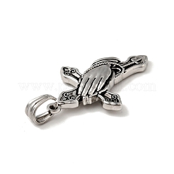 Tibetan Style 304 Stainless Steel Pendants&nbsp;STAS-G275-03AS