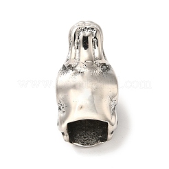 304ステンレス鋼チューブベイル  ループベイル  ヒョウ  アンティークシルバー  26x13x15mm  穴：5mm  内径：8x6mm&nbsp;STAS-P325-22AS